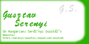 gusztav serenyi business card